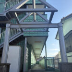 横浜市青葉区すみよし台　アパート階段・鉄部塗装